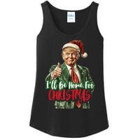 ILl Be Home For Christmas Santa Trump Xmas Pajamas Funny Ladies Essential Tank