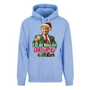 ILl Be Home For Christmas Santa Trump Xmas Pajamas Funny Unisex Surf Hoodie