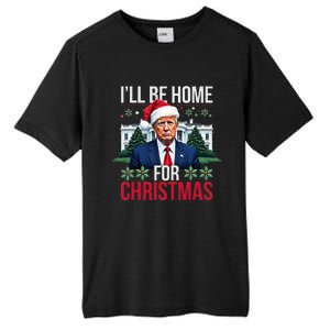 ILl Be Home For Christmas Funny Santa Claus Trump 2024 Tall Fusion ChromaSoft Performance T-Shirt