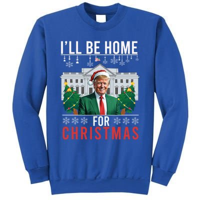 ILl Be Home For Christmas Funny Trump Ugly Xmas Funny Gift Sweatshirt