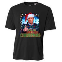 ILl Be Home For Christmas Santa Funny Trump Ugly Sweatshirt Cooling Performance Crew T-Shirt