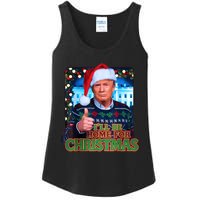 ILl Be Home For Christmas Santa Funny Trump Ugly Sweatshirt Ladies Essential Tank