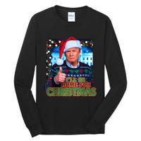 ILl Be Home For Christmas Santa Funny Trump Ugly Sweatshirt Tall Long Sleeve T-Shirt