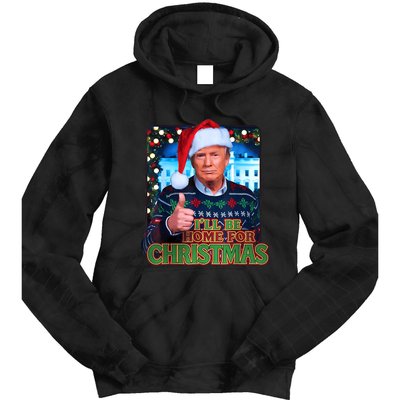 ILl Be Home For Christmas Santa Funny Trump Ugly Sweatshirt Tie Dye Hoodie