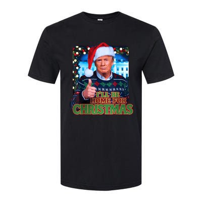 ILl Be Home For Christmas Santa Funny Trump Ugly Sweatshirt Softstyle CVC T-Shirt