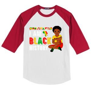 Im Black History Juneteenth African American Cool Gift Kids Colorblock Raglan Jersey