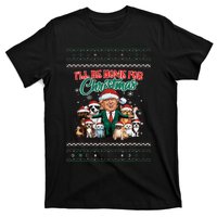 ILl Be Home For Christmas Funny Santa Claus Trump 2024 T-Shirt