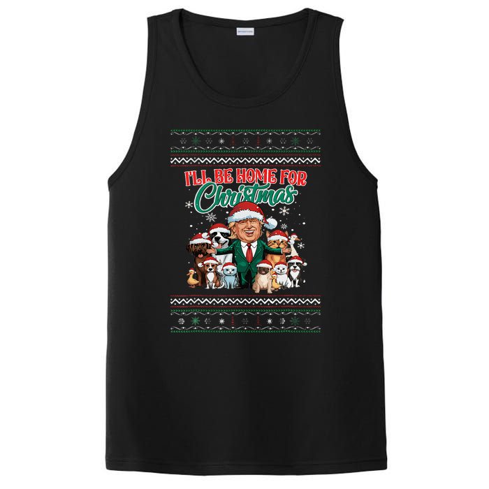 ILl Be Home For Christmas Funny Santa Claus Trump 2024 PosiCharge Competitor Tank