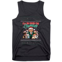 ILl Be Home For Christmas Funny Santa Claus Trump 2024 Tank Top