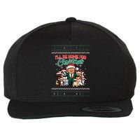 ILl Be Home For Christmas Funny Santa Claus Trump 2024 Wool Snapback Cap