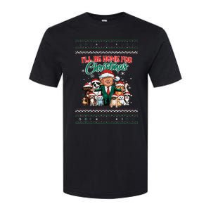 ILl Be Home For Christmas Funny Santa Claus Trump 2024 Softstyle CVC T-Shirt