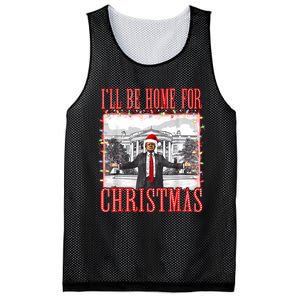 ILl Be Home For Christmas Santa Funny Trump Xmas Pajamas Mesh Reversible Basketball Jersey Tank