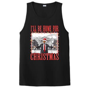 ILl Be Home For Christmas Santa Funny Trump Xmas Pajamas PosiCharge Competitor Tank