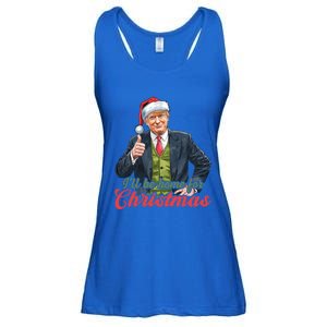 ILl Be Home For Christmas Santa Funny Trump Xmas Pajamas Funny Gift Ladies Essential Flowy Tank