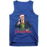 ILl Be Home For Christmas Santa Funny Trump Xmas Pajamas Funny Gift Tank Top