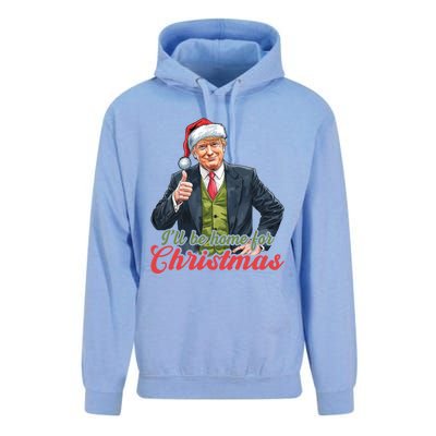 ILl Be Home For Christmas Santa Funny Trump Xmas Pajamas Funny Gift Unisex Surf Hoodie