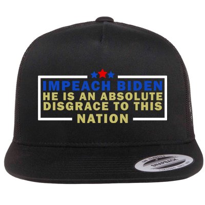 Impeach Biden He Is An Absolute Disgrace To This Nation Flatbill Hat