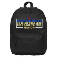 Impeach Biden He Is An Absolute Disgrace To This Nation 16 in Basic Backpack