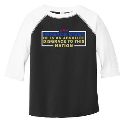 Impeach Biden He Is An Absolute Disgrace To This Nation Toddler Fine Jersey T-Shirt