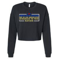 Impeach Biden He Is An Absolute Disgrace To This Nation Cropped Pullover Crew