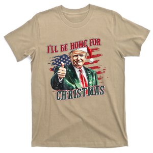 ILl Be Home For Christmas Funny Santa Trump Xmas Pajamas T-Shirt