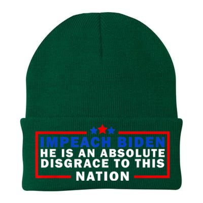 Impeach Biden He Is An Absolute Disgrace To This Nation Knit Cap Winter Beanie