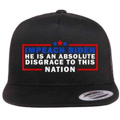 Impeach Biden He Is An Absolute Disgrace To This Nation Flatbill Hat
