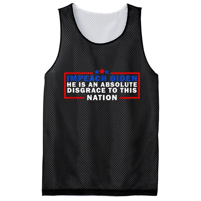 Impeach Biden He Is An Absolute Disgrace To This Nation Mesh Reversible Basketball Jersey Tank