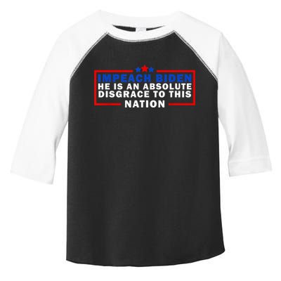 Impeach Biden He Is An Absolute Disgrace To This Nation Toddler Fine Jersey T-Shirt
