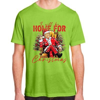 ILl Be Home For Christmas Funny Santa Trump Xmas Pajamas Adult ChromaSoft Performance T-Shirt