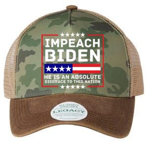 Impeach Biden He Is An Absolute Disgrace To This Nation Legacy Tie Dye Trucker Hat