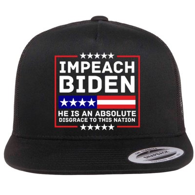 Impeach Biden He Is An Absolute Disgrace To This Nation Flatbill Hat