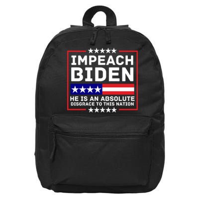 Impeach Biden He Is An Absolute Disgrace To This Nation 16 in Basic Backpack