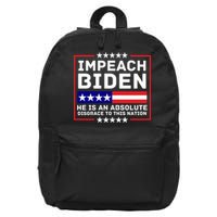 Impeach Biden He Is An Absolute Disgrace To This Nation 16 in Basic Backpack