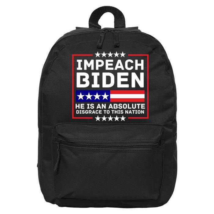 Impeach Biden He Is An Absolute Disgrace To This Nation 16 in Basic Backpack