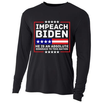 Impeach Biden He Is An Absolute Disgrace To This Nation Cooling Performance Long Sleeve Crew
