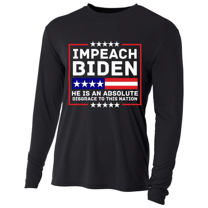Impeach Biden He Is An Absolute Disgrace To This Nation Cooling Performance Long Sleeve Crew