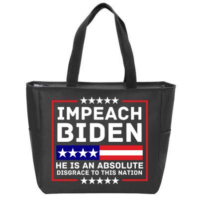 Impeach Biden He Is An Absolute Disgrace To This Nation Zip Tote Bag