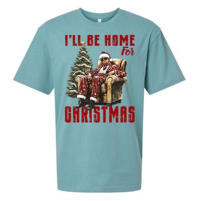 ILl Be Home For Christmas Holiday Xmas Donald Trump Sueded Cloud Jersey T-Shirt