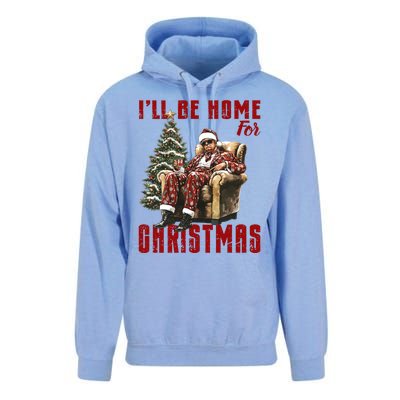 ILl Be Home For Christmas Holiday Xmas Donald Trump Unisex Surf Hoodie