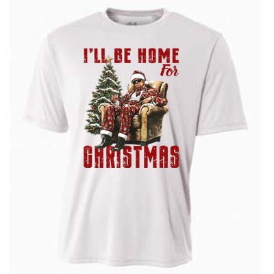 ILl Be Home For Christmas Holiday Xmas Donald Trump Cooling Performance Crew T-Shirt