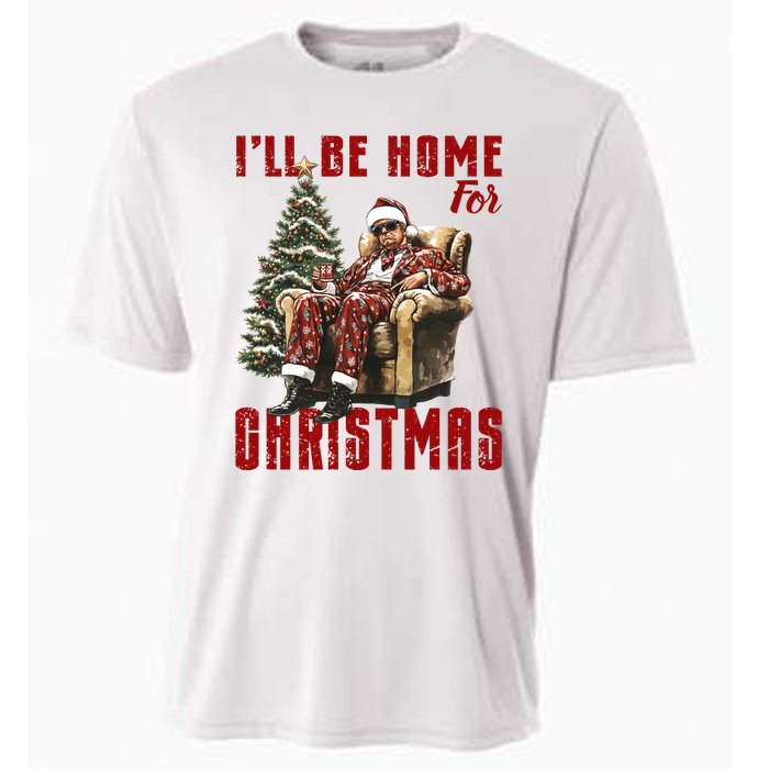 ILl Be Home For Christmas Holiday Xmas Donald Trump Cooling Performance Crew T-Shirt