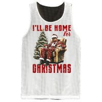 ILl Be Home For Christmas Holiday Xmas Donald Trump Mesh Reversible Basketball Jersey Tank