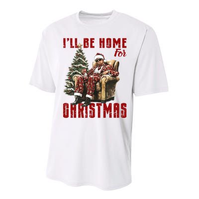 ILl Be Home For Christmas Holiday Xmas Donald Trump Performance Sprint T-Shirt