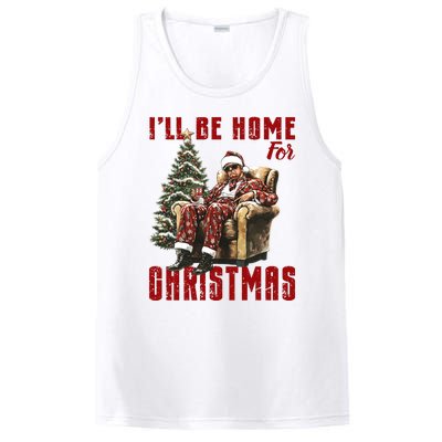 ILl Be Home For Christmas Holiday Xmas Donald Trump PosiCharge Competitor Tank