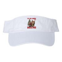 ILl Be Home For Christmas Holiday Xmas Donald Trump Valucap Bio-Washed Visor