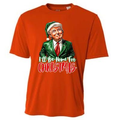 ILl Be Home For Christmas Xmas Trump Pajamas Holiday Santa Gift Cooling Performance Crew T-Shirt