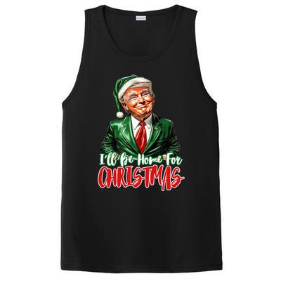 ILl Be Home For Christmas Xmas Trump Pajamas Holiday Santa Gift PosiCharge Competitor Tank