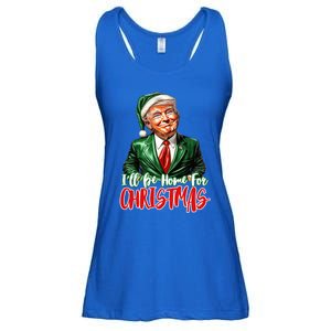 ILl Be Home For Christmas Xmas Trump Pajamas Holiday Santa Gift Ladies Essential Flowy Tank