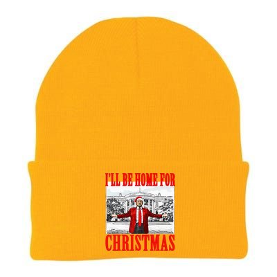 Ill Be Home For Christmas Funny Donald Trump Knit Cap Winter Beanie